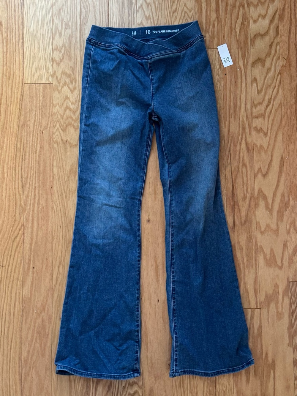 GAP Dark Blue High-Rise Flare Jeans